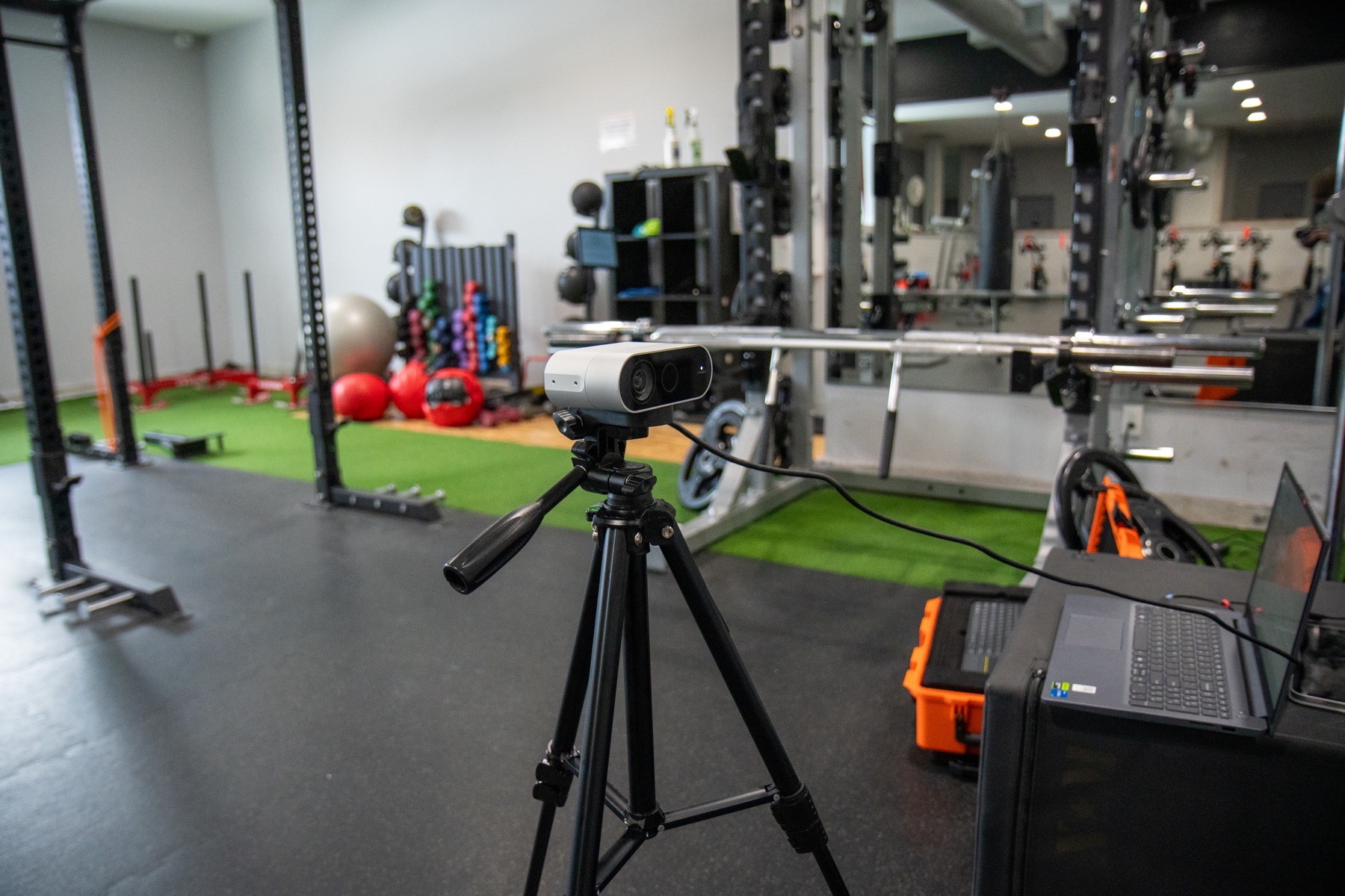 Performance measurement camera set up inside the Generations training facility